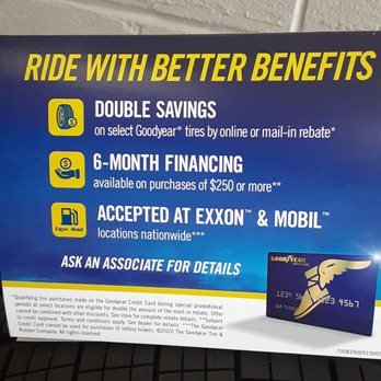 Goodyear Auto Service - More Benefits of the Credit Card - Tires Near Me - Schenectady, New York Goodyear Auto Service - More Benefits of the Credit Card - Tires Near Me - Schenectady, New York