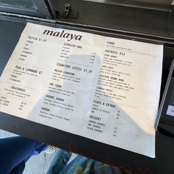 Malaya - Menu - Coffee & Tea Near Me - Arcadia, California Malaya - Menu - Coffee & Tea Near Me - Arcadia, California