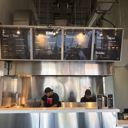 Interior shot with menu board. Interior shot with menu board.