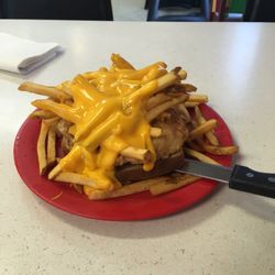 Funderburk's Diner - Horseshoe with pork tenderloin
