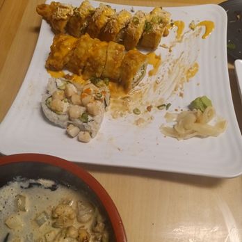 Tokyo Sushi - 3 roll special, t.k.e roll, golden tiger roll, my fav crazy boi roll, comes with salad and miso soup - Japanese Near Me - Baldwin Park, California