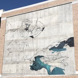 Utah Transit Authority North Temple Station - Beginnings of a new art on the parking structure nearby.