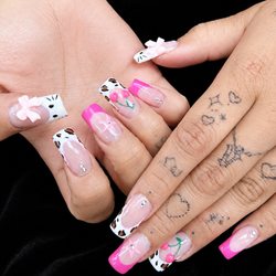 Pure Nails Spa - Pink, cherries, and a little bit of attitude Would you wear this set? Yes or No?