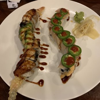 J Sushi - Dragon roll and Atomic roll - Sushi Bars Near Me - Denton, Texas