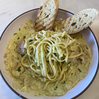 Enchant - Bacon Garlic Cream Pasta - Asian Fusion Near Me - Los Angeles, California