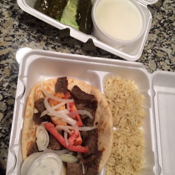 Greek Cafe - Gyro, rice, and dolmas. Picture doesn't do them justice - Greek Near Me - Keller, Texas Greek Cafe - Gyro, rice, and dolmas. Picture doesn't do them justice - Greek Near Me - Keller, Texas