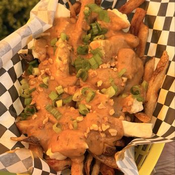 Potato Champion - Satay Poutine ($14) - Food Trucks Near Me - Portland, Oregon Potato Champion - Satay Poutine ($14) - Food Trucks Near Me - Portland, Oregon