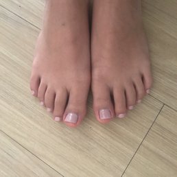 Gel polish pedicure