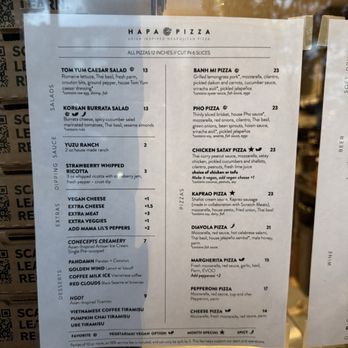 Hapa Pizza - Menu - Pizza Near Me - Beaverton, Oregon