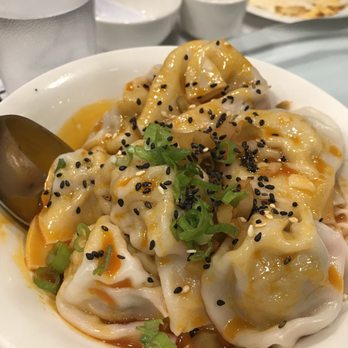 Dumpling Kitchen - 10 Piece Pork Dumplings in Chili Oil - Chinese Near Me - San Francisco, California Dumpling Kitchen - 10 Piece Pork Dumplings in Chili Oil - Chinese Near Me - San Francisco, California