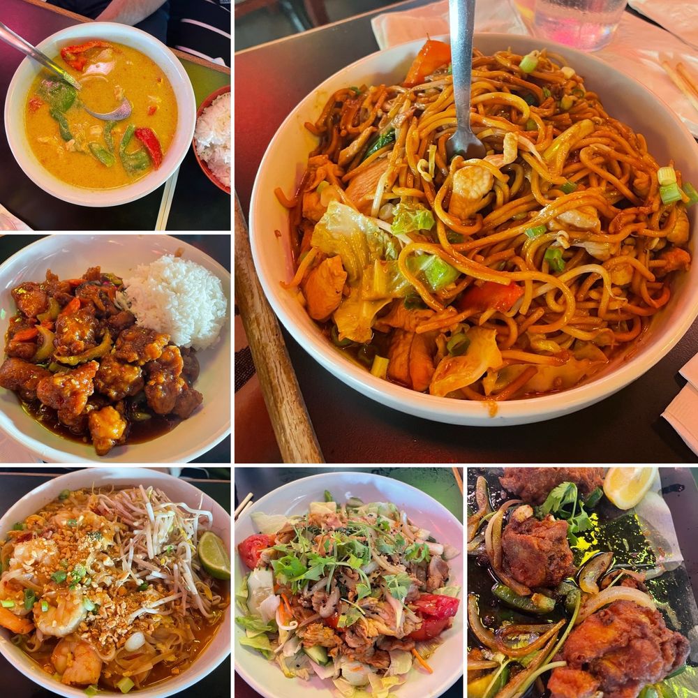 Chop Stix Cafe - Curry Chicken Noodle Soup House Wings (6), Pad Thai, General Tso's chicken,  Sunomono Salad - Sushi Bars Near Me - Gainesville, Florida