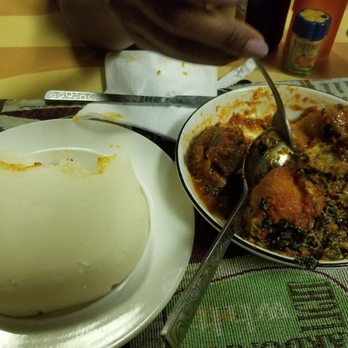 Moji African Restaurant - Pounded yam and egusi - African Near Me - Miami, Florida Moji African Restaurant - Pounded yam and egusi - African Near Me - Miami, Florida