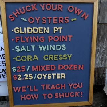 Glidden Point Oyster Farms - Menu - Seafood Markets Near Me - Edgecomb, Maine