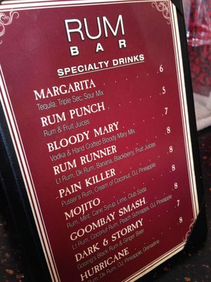 Menu photo 6 The Rum Bar Key West, FL Menu photo 6 The Rum Bar Key West, FL