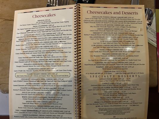 Menu photo 4 The Cheesecake Factory Tukwila, WA Menu photo 4 The Cheesecake Factory Tukwila, WA