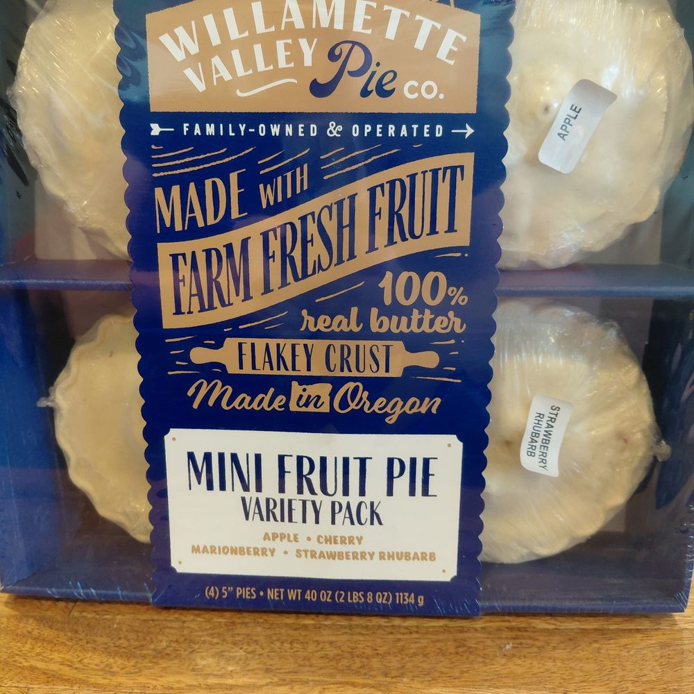 Willamette Valley Pie Company - $21 for a 4 pk sampler: Apple, Strawberry Rhubard, Cherry, Marionberry Pie. - Bakeries Near Me - Salem, Oregon Willamette Valley Pie Company - $21 for a 4 pk sampler: Apple, Strawberry Rhubard, Cherry, Marionberry Pie. - Bakeries Near Me - Salem, Oregon