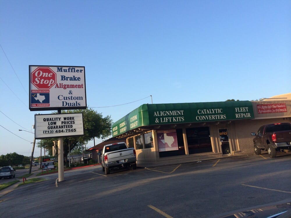 ONE STOP MUFFLER BRAKE & ALLIGNMENT Updated August 2024 7516 Hillcroft St, Houston, Texas