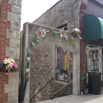 Sugar and Spite - Top of "Staircase UP" and exterior of Sugar and Spite - Candy Stores Near Me - Eureka Springs, Arkansas