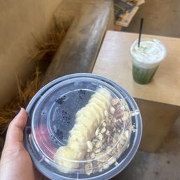 açaí bowl and matcha açaí bowl and matcha