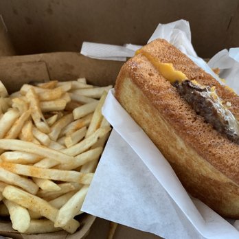 Hungry Harold's - Patty Melt with Grilled Onion and Fries - American Near Me - Los Angeles, California Hungry Harold's - Patty Melt with Grilled Onion and Fries - American Near Me - Los Angeles, California