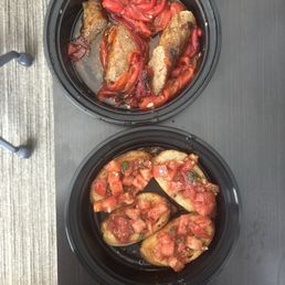 Sausage and peppers, plus bruschetta Sausage and peppers, plus bruschetta