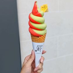 Pablo Cheese Tart - Matcha Strawberry Soft Serve
