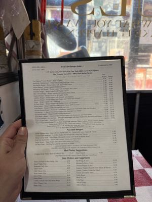 Menu photo 2 Paul's Da Burger Joint New York, NY Menu photo 2 Paul's Da Burger Joint New York, NY