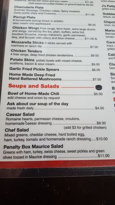 Menu photo 6 J's Penalty Box Ferndale, MI