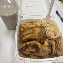 Pollo con atajadas