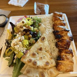 Flat Cut Chicken Kabob Plate