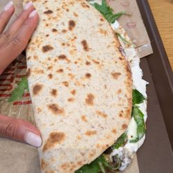 La Piadineria - Chicken + Stracciatella + Grilled Zucchini + Aubergines + Chickpea Spread + Mango Chili Sauce