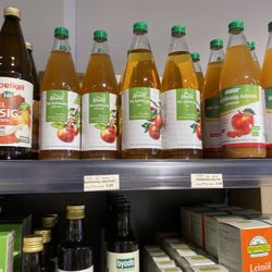Reformhaus Ralf Pothmann - Apple Cider Vinegar. Very good for health.  Olive oil below.