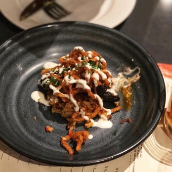 Gunshow - Blackened Catfish with Crispy Onions. - New American Near Me - Atlanta, Georgia Gunshow - Blackened Catfish with Crispy Onions. - New American Near Me - Atlanta, Georgia