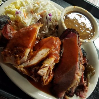 Joe's Barbeque - The meats brisket, Chicken and beef ribs. - Barbeque Near Me - Alvin, Texas