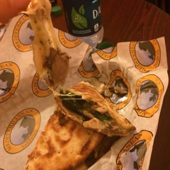 Mediterranean Sandwich - Ooo gooey combo of sautéed shrooms, cheese, spinach and chicken - Mediterranean Near Me - Mobile, Alabama Mediterranean Sandwich - Ooo gooey combo of sautéed shrooms, cheese, spinach and chicken - Mediterranean Near Me - Mobile, Alabama