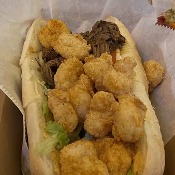 The Rougaroux - Surf and turf po boy - Cajun/Creole Near Me - Birmingham, Alabama The Rougaroux - Surf and turf po boy - Cajun/Creole Near Me - Birmingham, Alabama