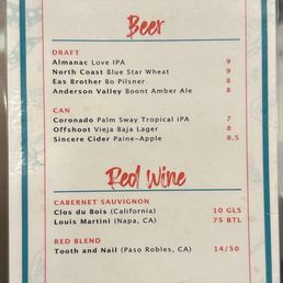 Menu March 2025