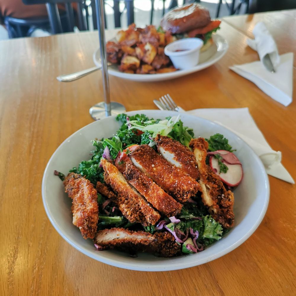 Kale Gomadare Salad + Katsu Chicken Cutlet Kale Gomadare Salad + Katsu Chicken Cutlet