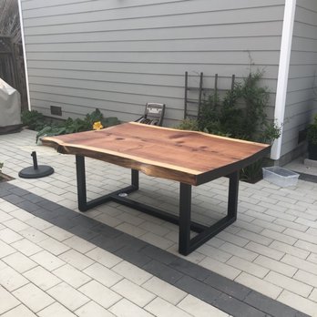 ATR Welding - Finished wood slab table - Metal Fabricators Near Me - Hayward, California ATR Welding - Finished wood slab table - Metal Fabricators Near Me - Hayward, California