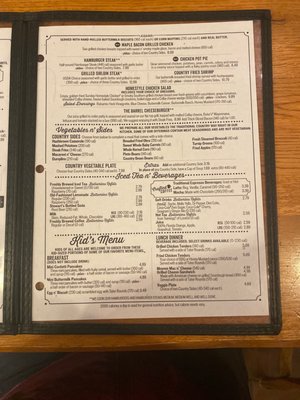 Menu photo 2 Cracker Barrel Old Country Store Irmo, SC Menu photo 2 Cracker Barrel Old Country Store Irmo, SC