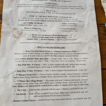 Blues On Franklin - Menu - Barbeque Near Me - Chapel Hill, North Carolina