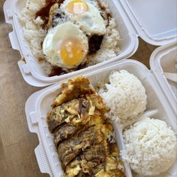 Loco Moco and Meat Jun Loco Moco and Meat Jun