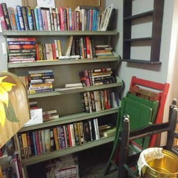 Sweet Repeats - More books on opposite wall plus vintage folding chairs - Thrift Stores Near Me - Sullivan, Missouri