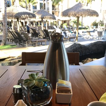 Mauka Makai - View from the table, coffee by the carafe - Seafood Near Me - Lahaina, Hawaii Mauka Makai - View from the table, coffee by the carafe - Seafood Near Me - Lahaina, Hawaii