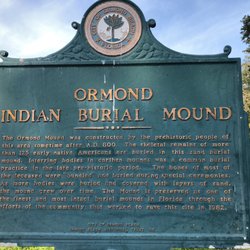 Ormond Indian Burial Mound - The sign