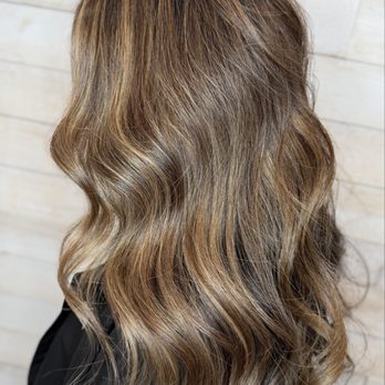 Influence Hair Loft - Golden and caramel tones on this balayage - Hair Stylists Near Me - Riverside, California Influence Hair Loft - Golden and caramel tones on this balayage - Hair Stylists Near Me - Riverside, California