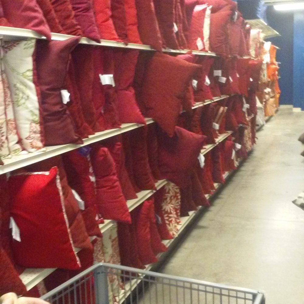 At Home - color-coordinated throw pillows.. heres the burgundy aisle :))) - Furniture Stores Near Me - Coraopolis, Pennsylvania