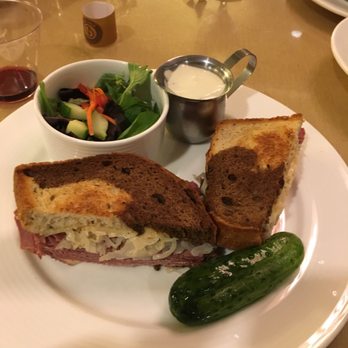 B-Line Diner - Reuben sandwich, side salad, fresh pickle, 5/25/18 - American Near Me - Orlando, Florida