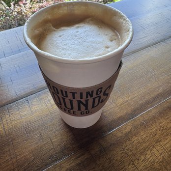 Shouting Grounds Coffee - Honey  Lavender Latte! - Coffee & Tea Near Me - New Caney, Texas