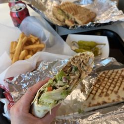Chicken pita wrap